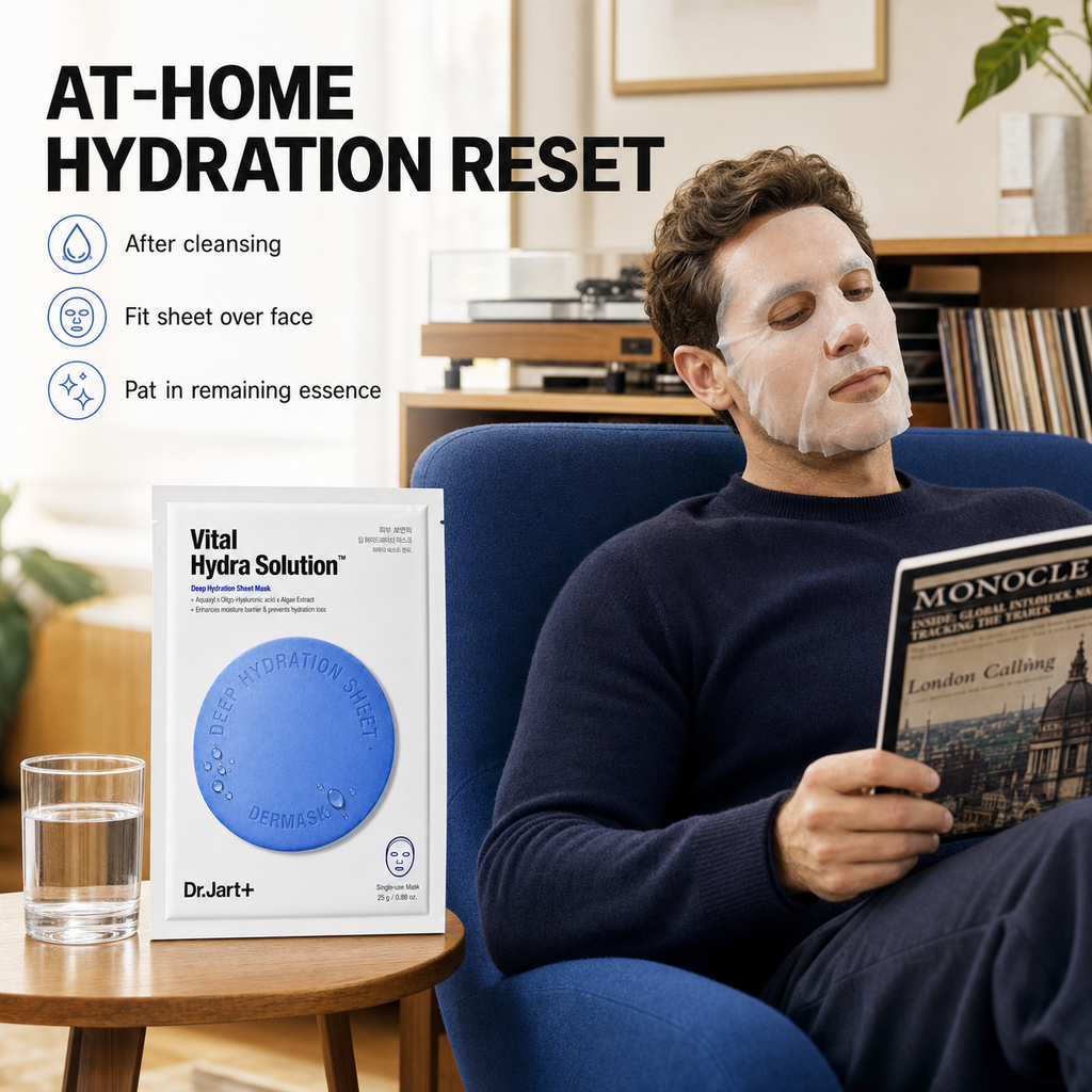 Dr.Jart+ Hydra Solution Mask 5ct – 24H Lock, Soothes Seasonal Dryness