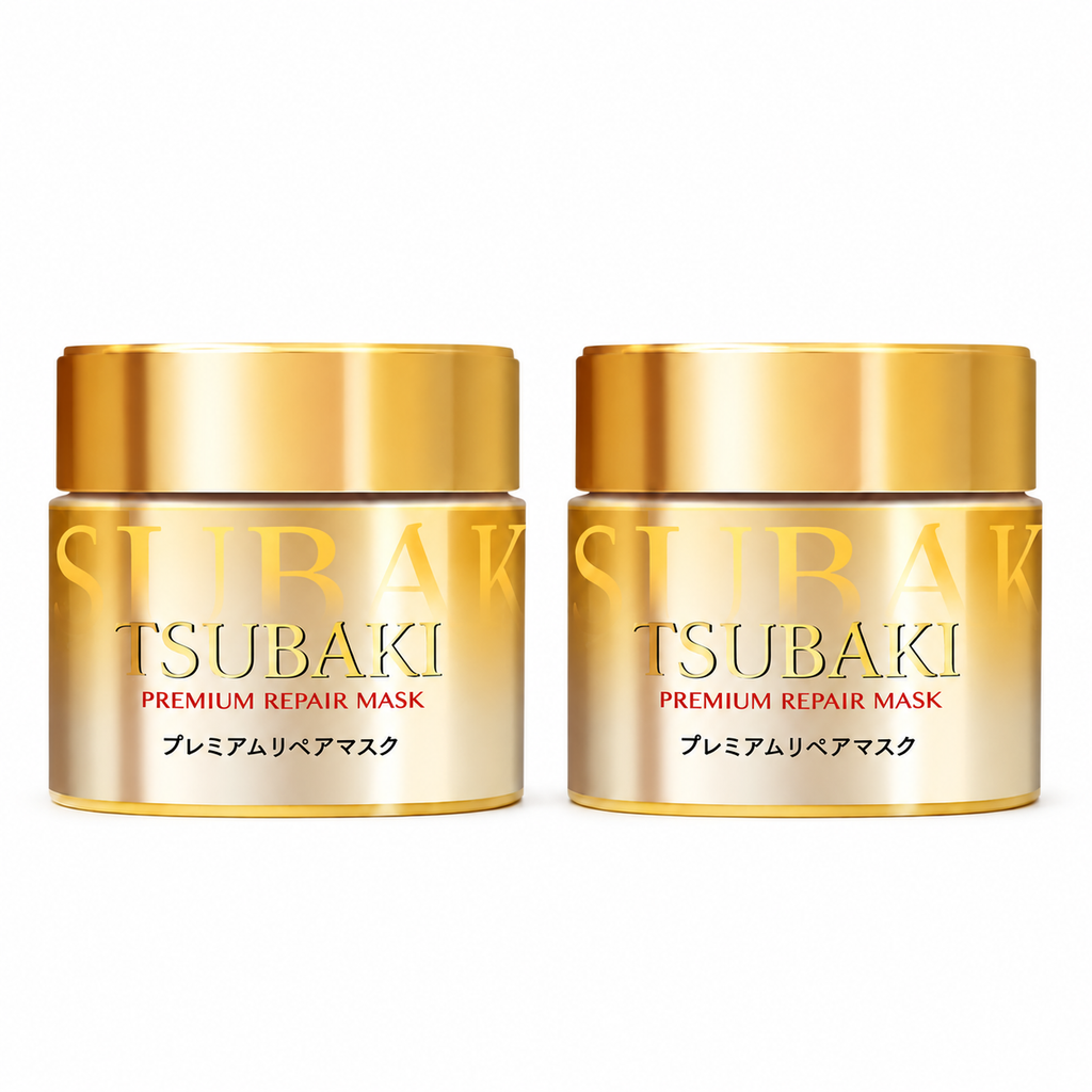 Tsubaki Premium EX Hair Mask 180g x2–0-Second Repair, Camellia Oil + Royal Jelly