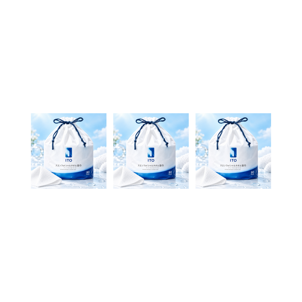 ITO Cleansing Towel – 80 Sheets x 3 Rolls