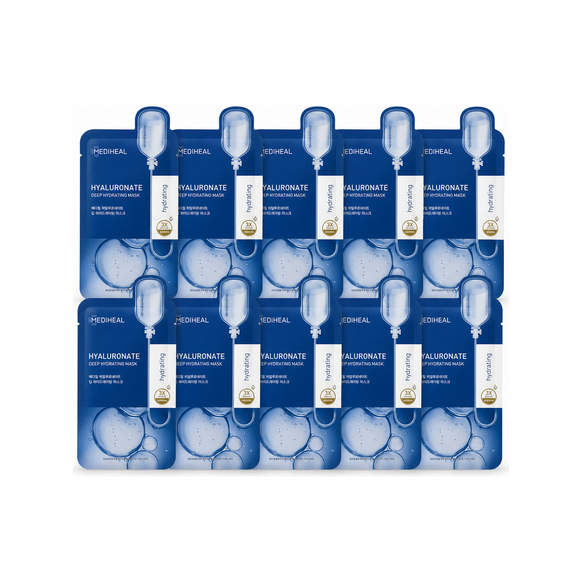 MEDIHEAL Hyaluronic Acid Sheet Mask 10 Sheets Deep Hydration