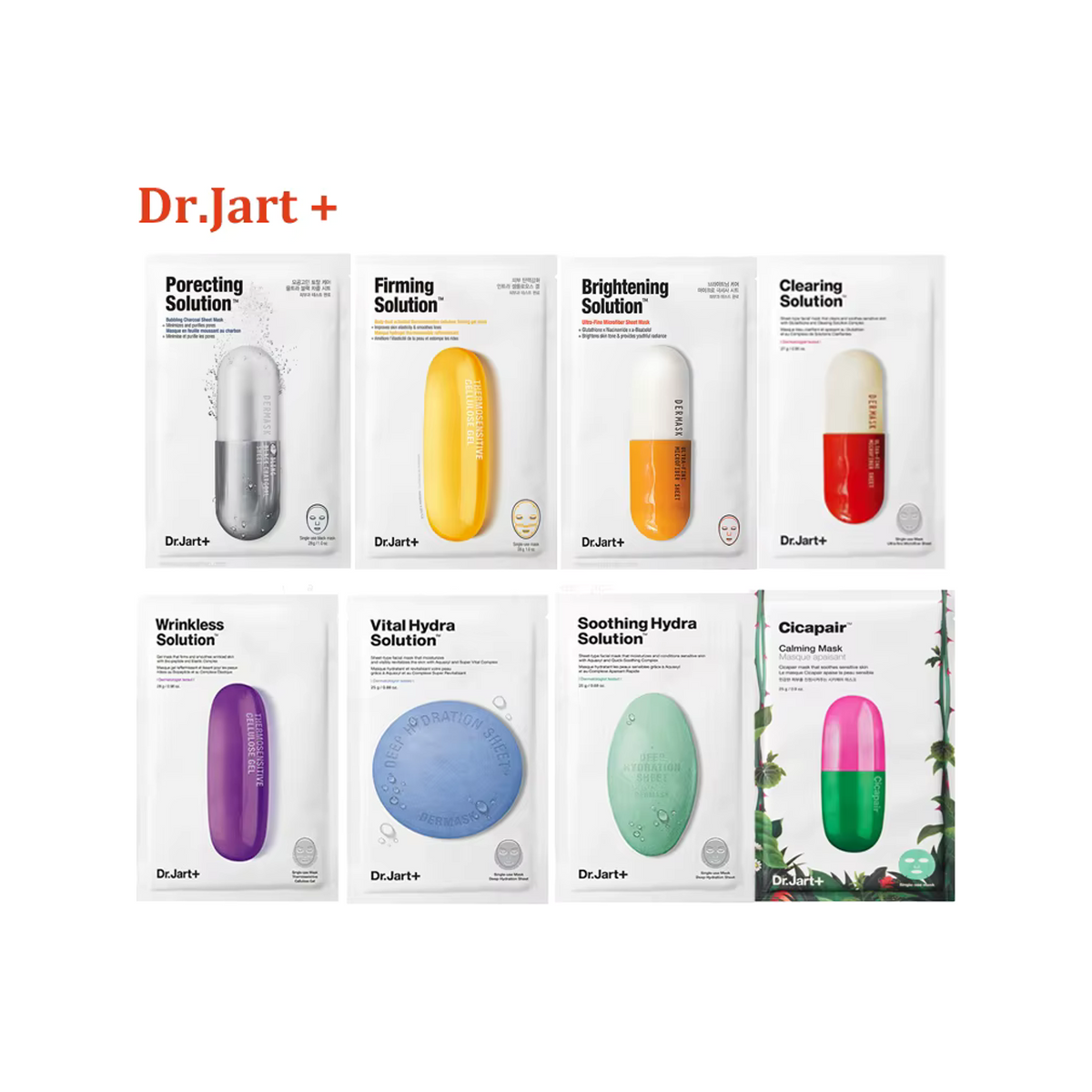 Dr.Jart+ Dermask Assorted Mask Set – 8 Sheets