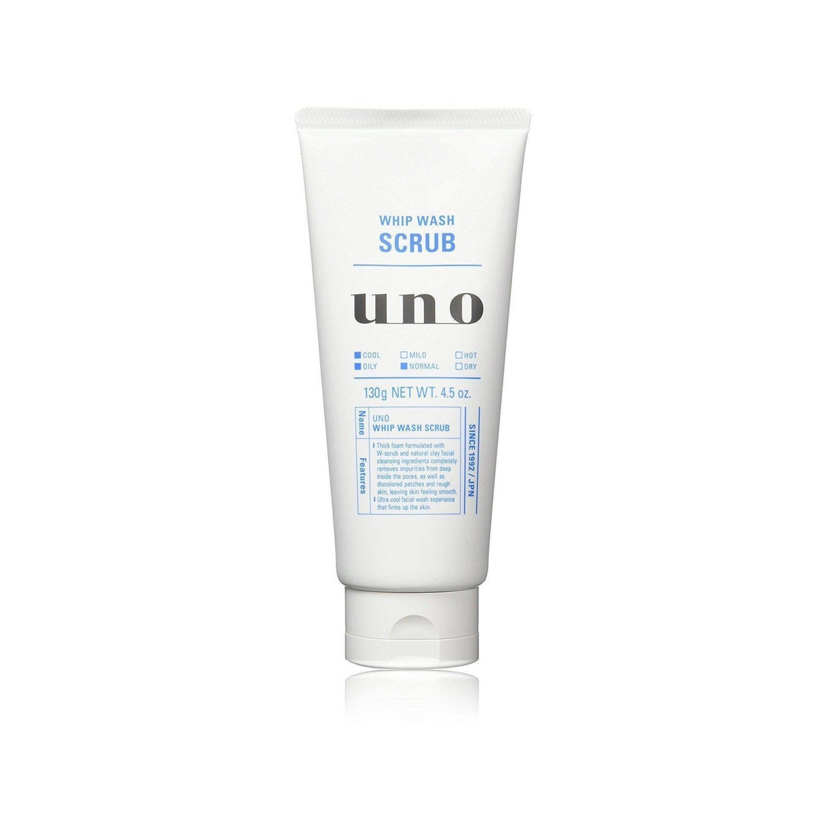UNO Whip Wash Scrub Facial Cleanser – 130 g