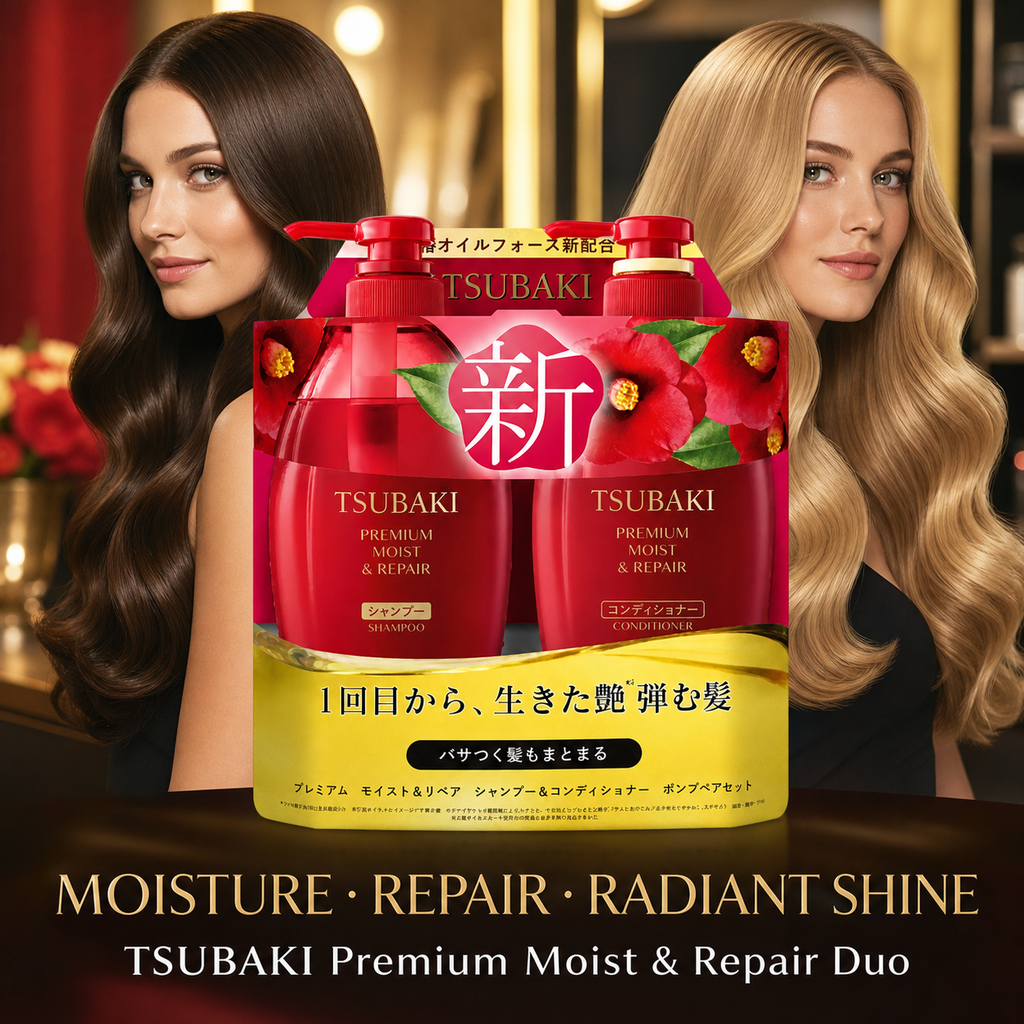 TSUBAKI Moist & Repair Hair Set 2025 450ml – Deeply Nourishes & Restores