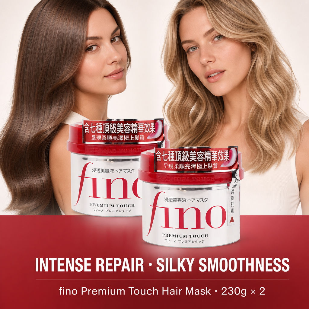 Fino Premium Hair Mask 230g x 2, deep conditioning treatment for damaged hair