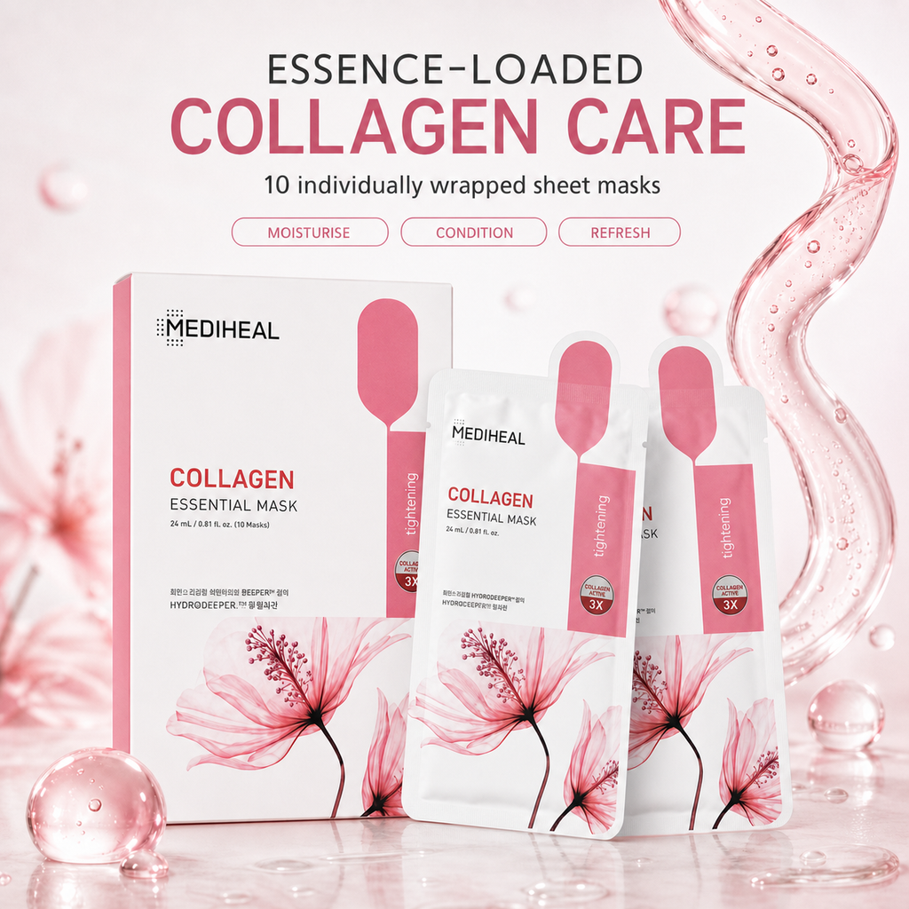 Mediheal Collagen Mask 10pc Set – Plumps, Lifts & Restores Firmness