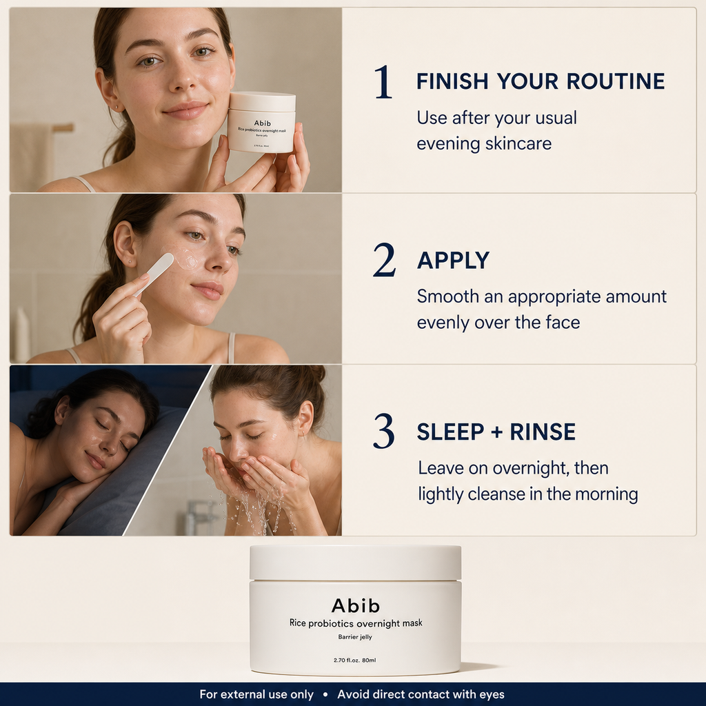 Abib Rice Probiotics Overnight Mask 80ml – Strengthens, Repairs & Revives Dull