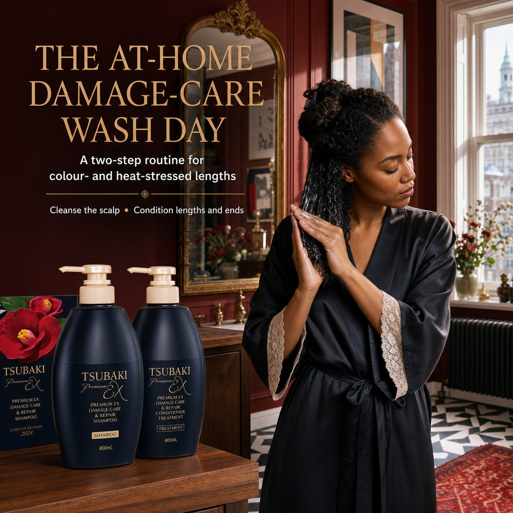 TSUBAKI EX Repair Set 400ml – Strengthens, Softens & Restores Shine