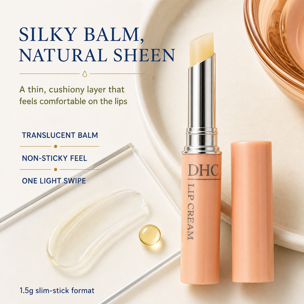 DHC Lip Cream 1.5g – Fragrance-Free, Intense Moisture, Softens Lips