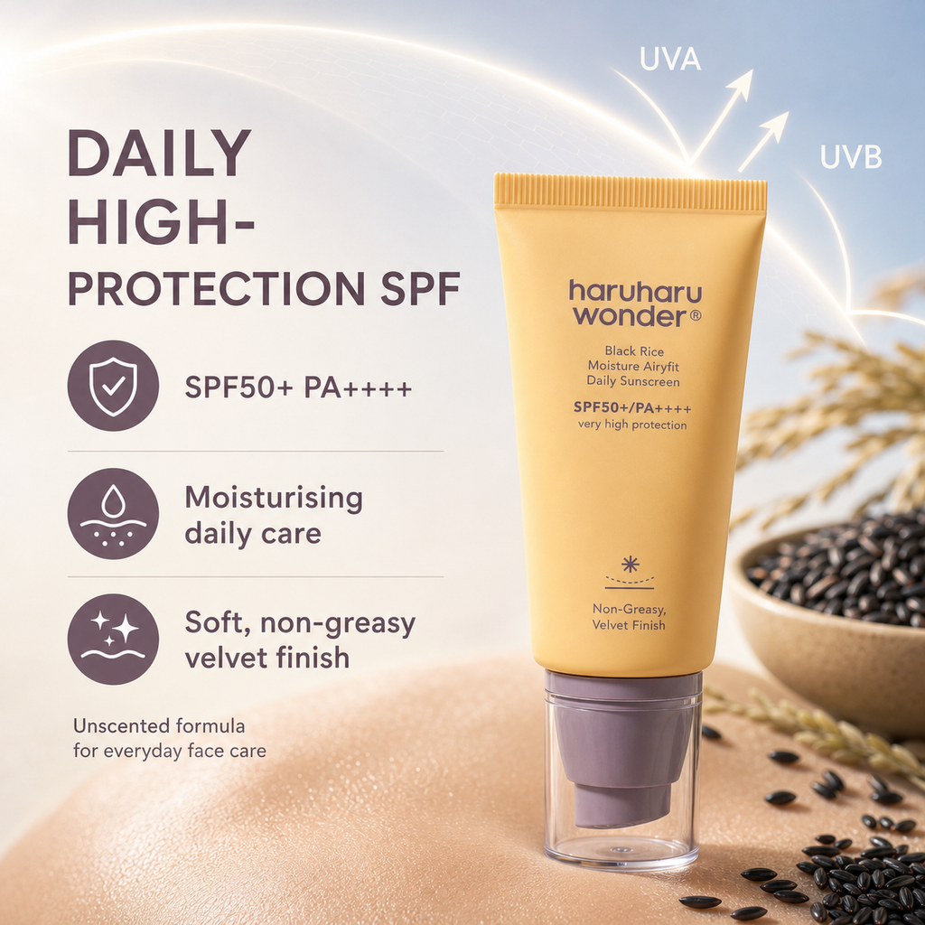 Haruharu Wonder Moisture Sunscreen SPF50+ PA++++ 50ml, daily face cream