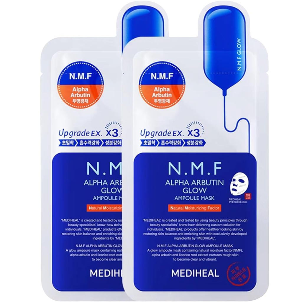 MEDIHEAL N.M.F Alpha Arbutin Glow Ampoule Mask 10 Sheets detail image