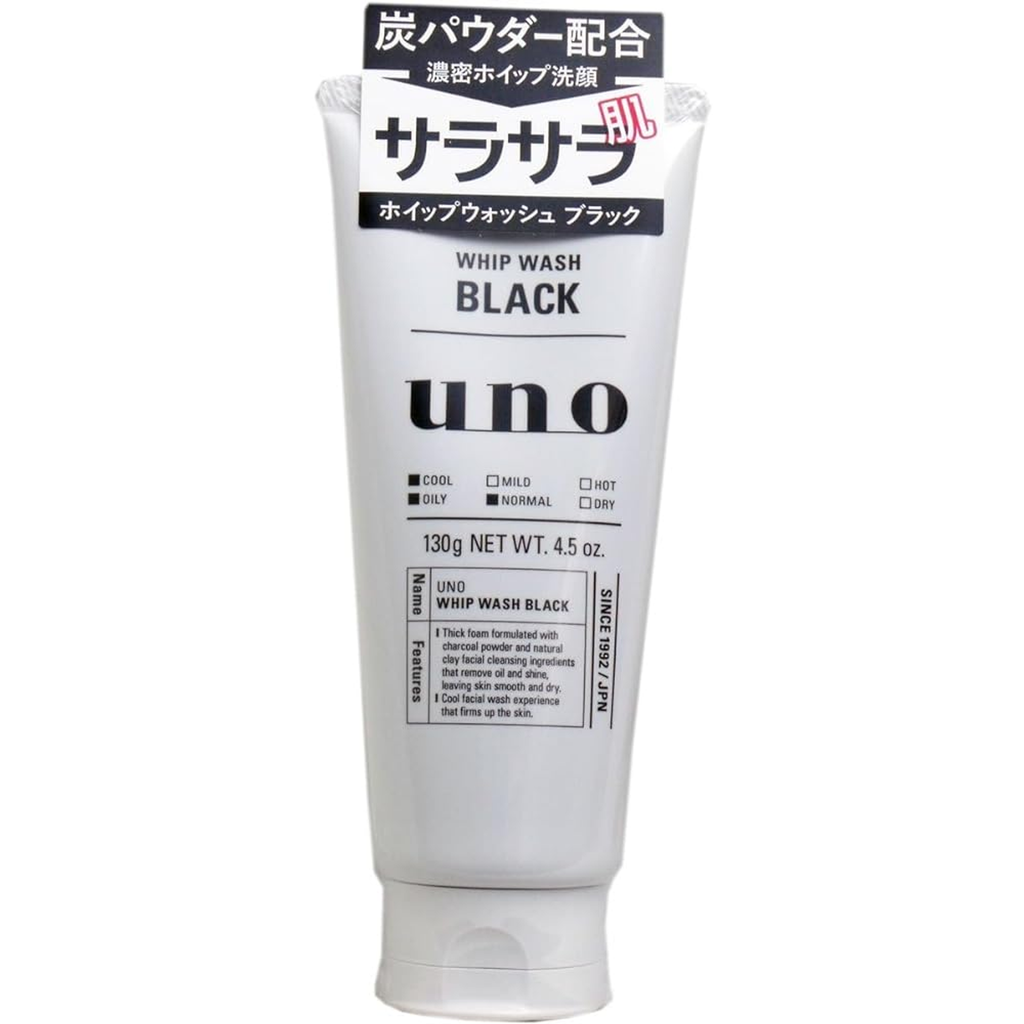 UNO Whip Wash Black Facial Cleanser 130g detail image