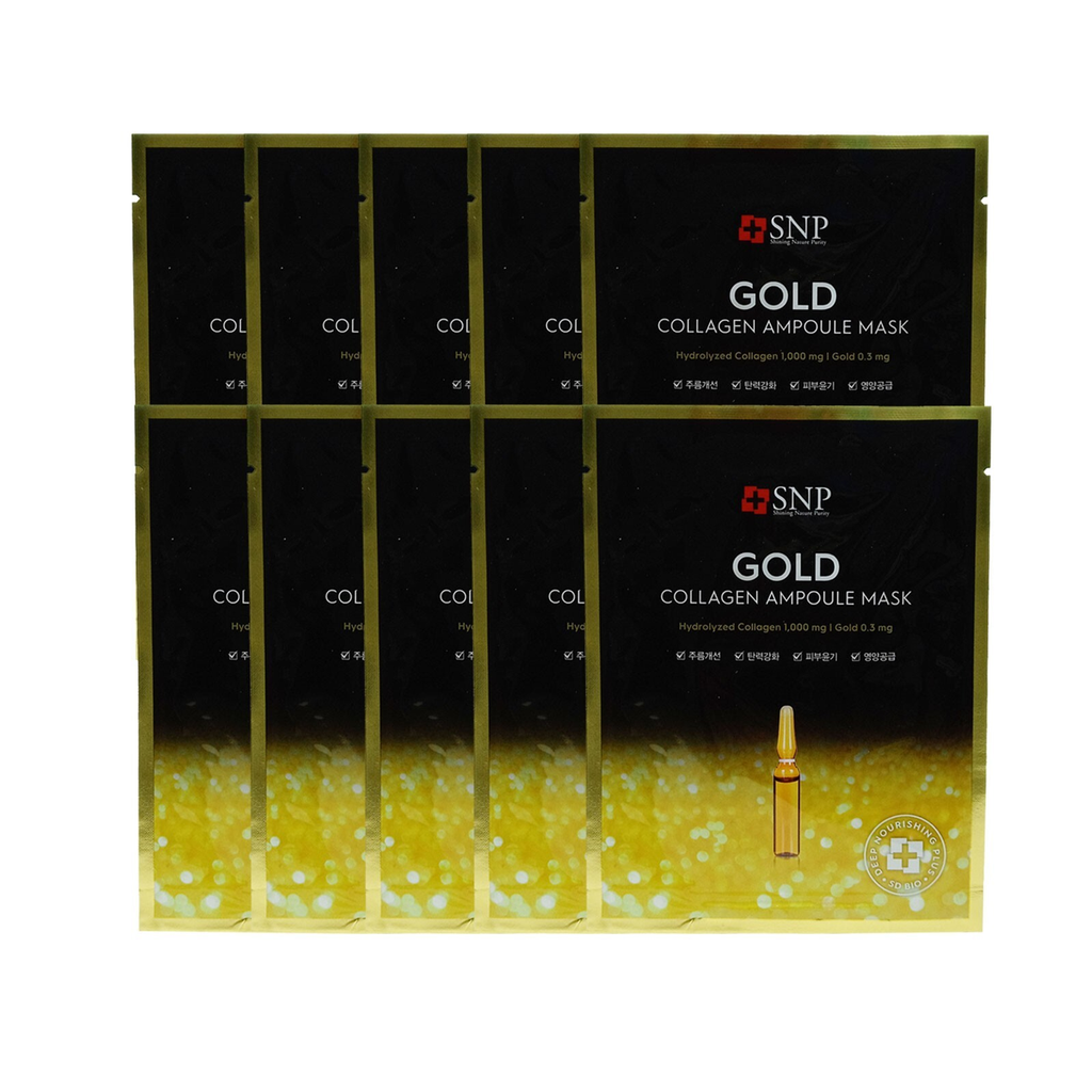 SNP Gold Collagen Ampoule Mask – 10 Sheets detail image