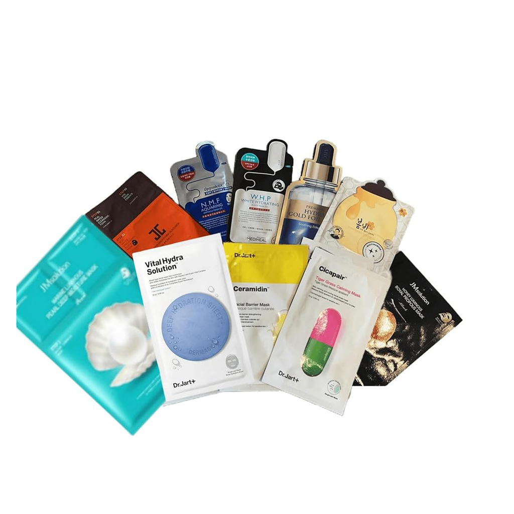 Korean Assorted Sheet Mask Set – 10 Sheets detail image