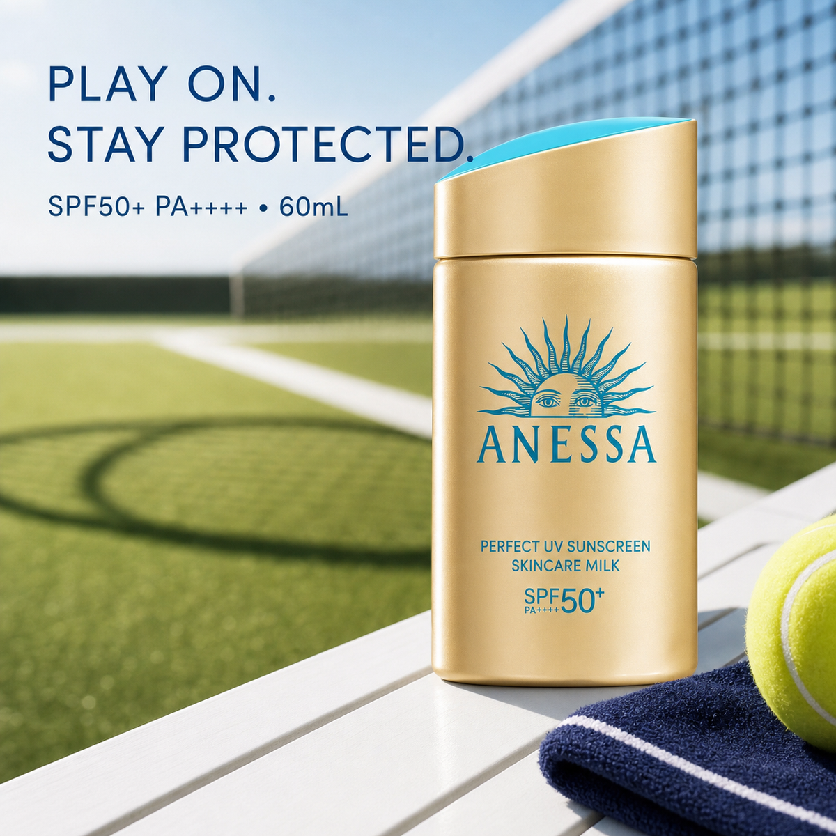 Anessa Perfect UV Sunscreen Mild Milk 60ml – SPF50+ PA++++, Sensitive Skin Safe