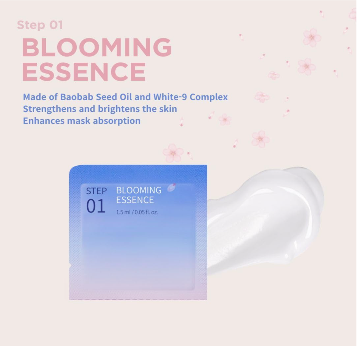 JAYJUN Blooming Hydro Essence 3-Step Mask – 10 Sheets detail image