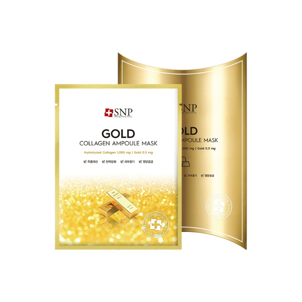 SNP Gold Collagen Ampoule Mask – 10 Sheets detail image