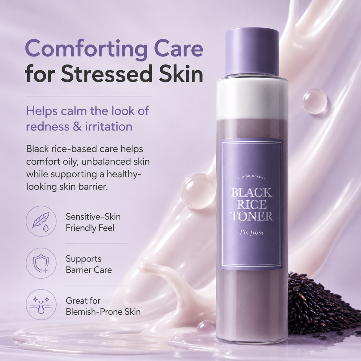 I’m From Black Rice Toner 30mL – Oil Control & Hydrating detail image