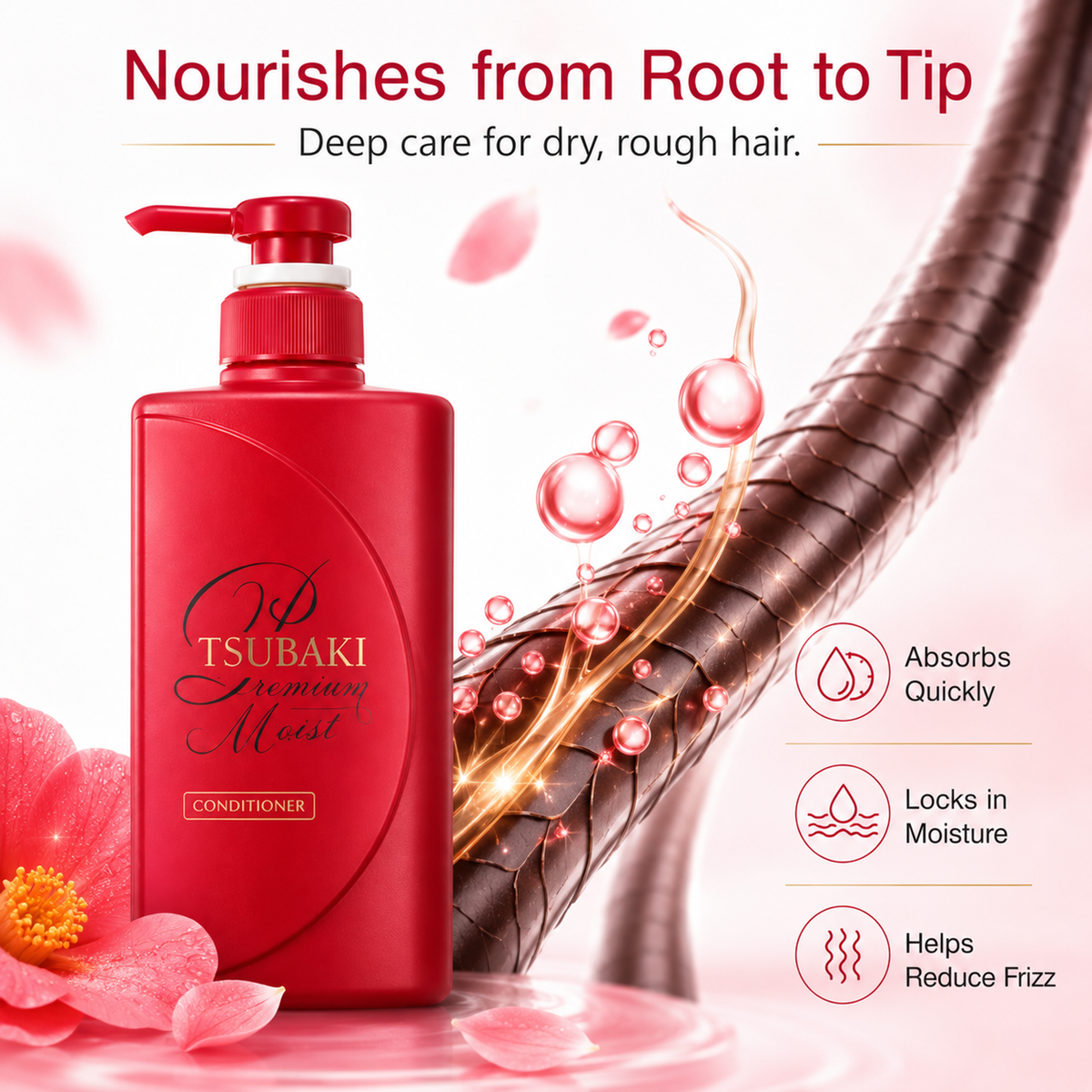 TSUBAKI Premium Moist Conditioner 490 mL detail image