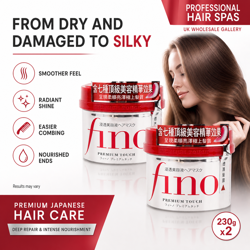 Fino Premium Hair Mask 230g x 2, deep conditioning treatment for damaged hair