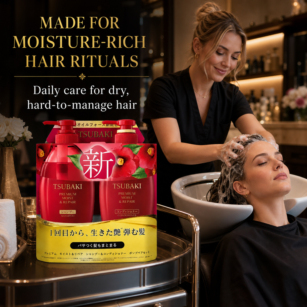 TSUBAKI Moist & Repair Hair Set 2025 450ml – Deeply Nourishes & Restores