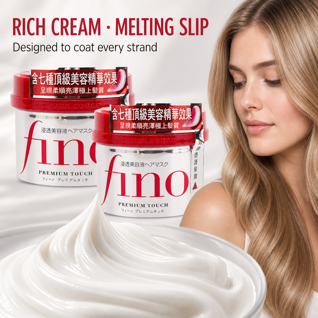 Fino Premium Hair Mask 230g x 2, deep conditioning treatment for damaged hair