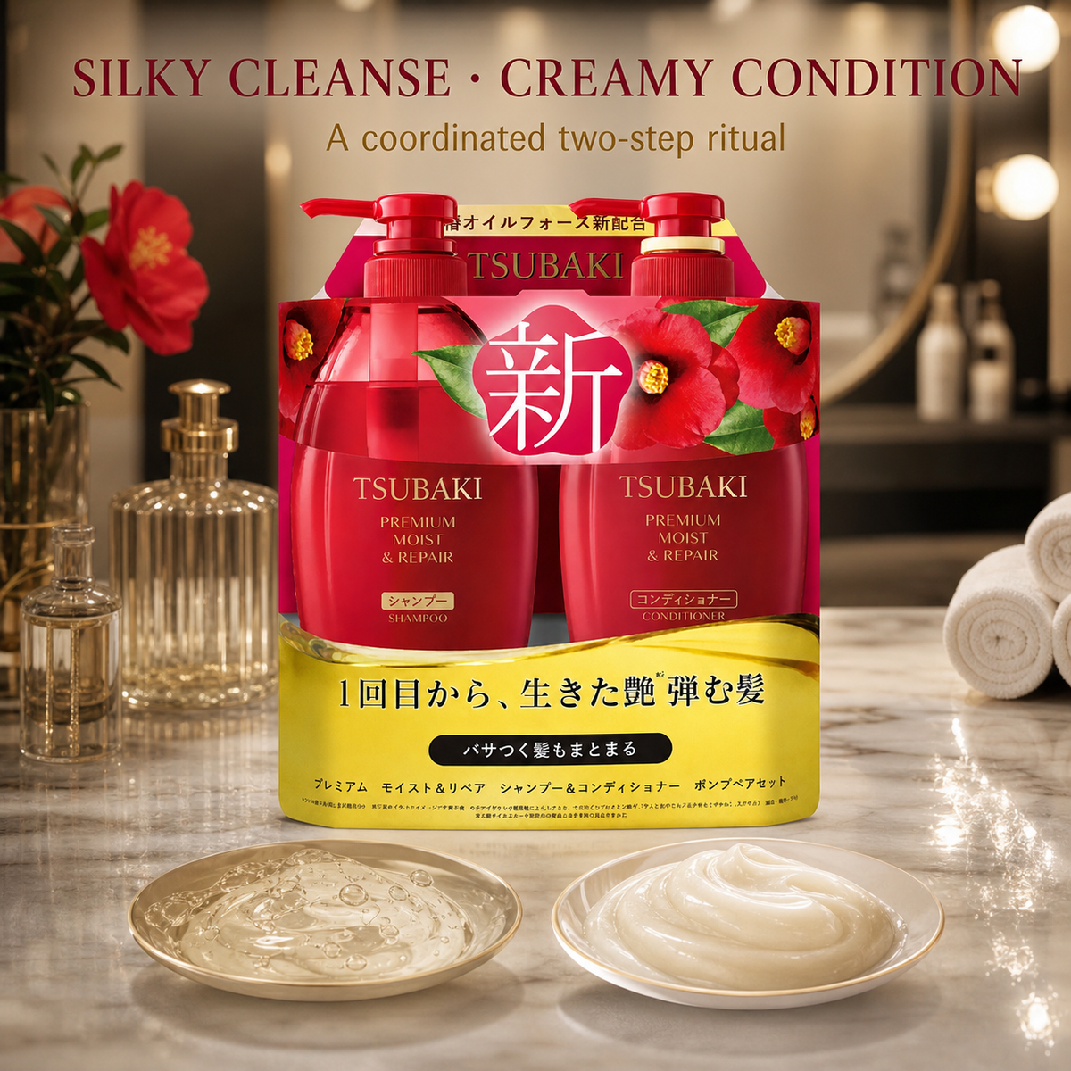 TSUBAKI Moist & Repair Hair Set 2025 450ml – Deeply Nourishes & Restores