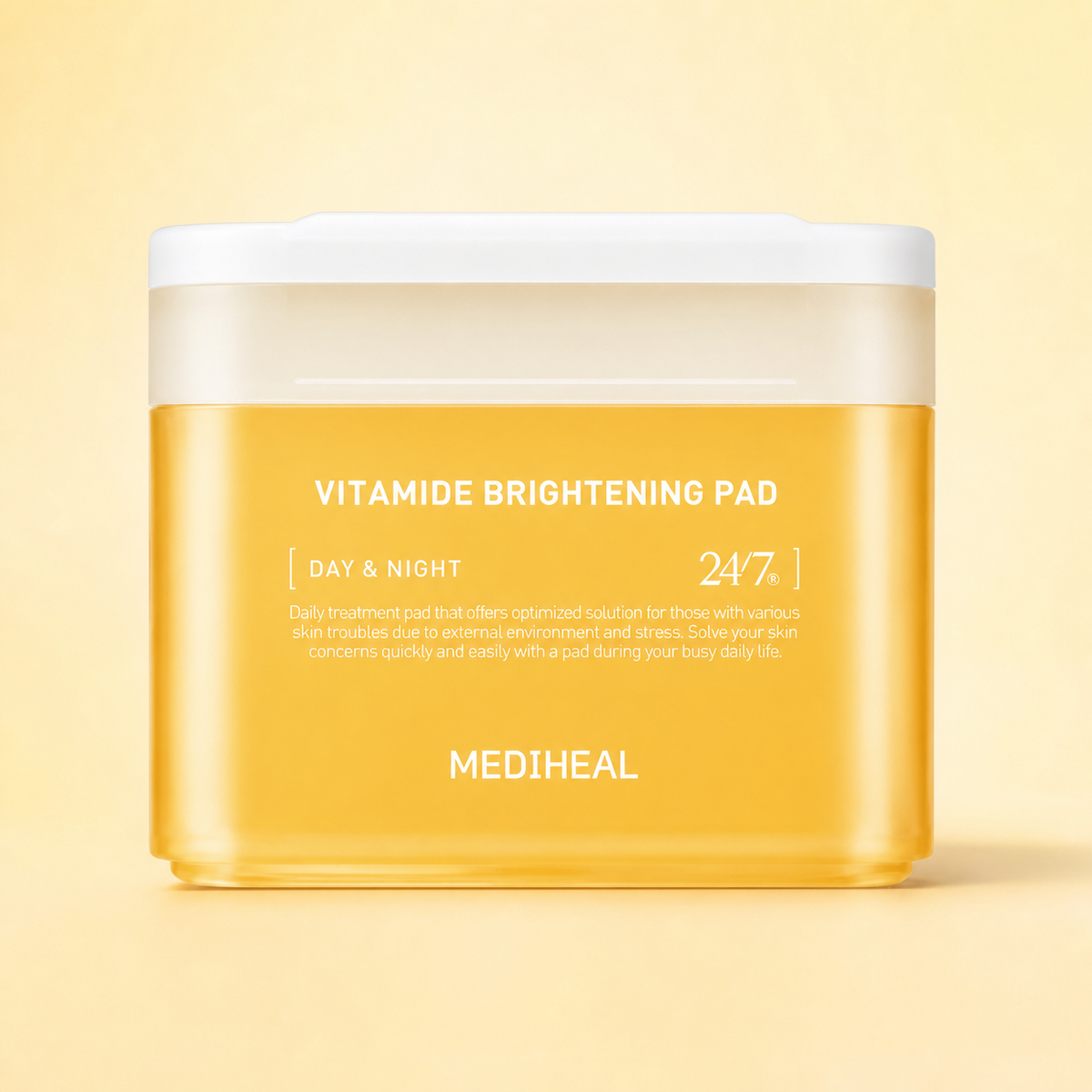 Mediheal Vitamide Brightening Pads 100CT-Reduces Dullness & Sallow Tone