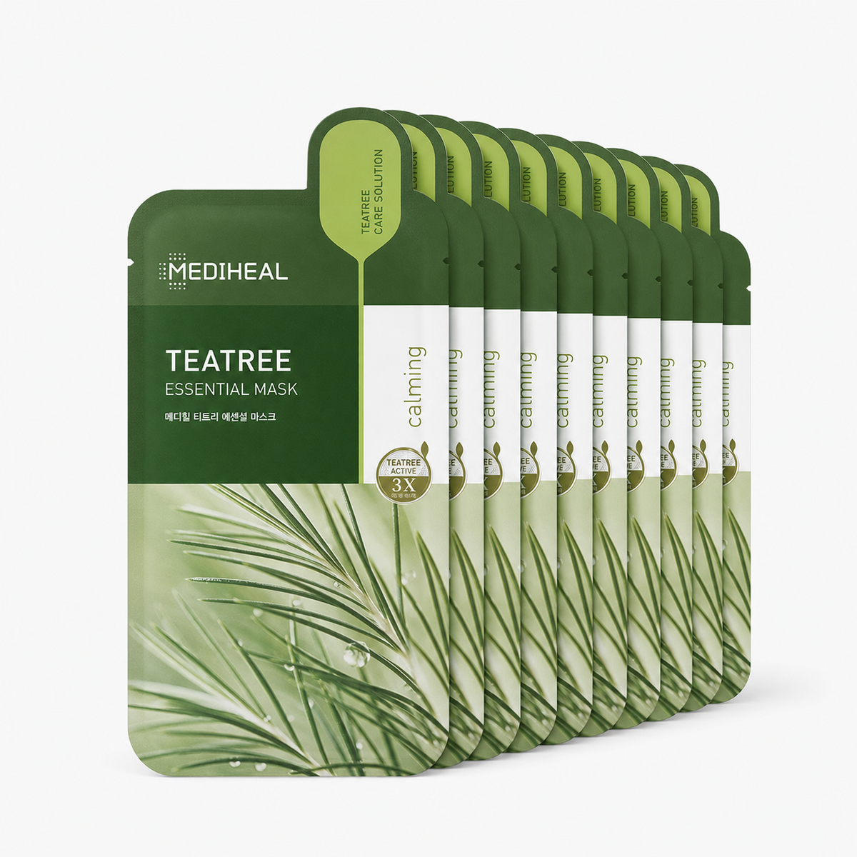 MEDIHEAL Teatree Care Solution Essential Mask, Pcs of 10 Cotton Facial Sheet Ma