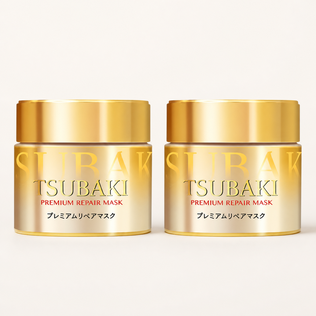 Tsubaki Premium EX Hair Mask 180g x2–0-Second Repair, Camellia Oil + Royal Jelly