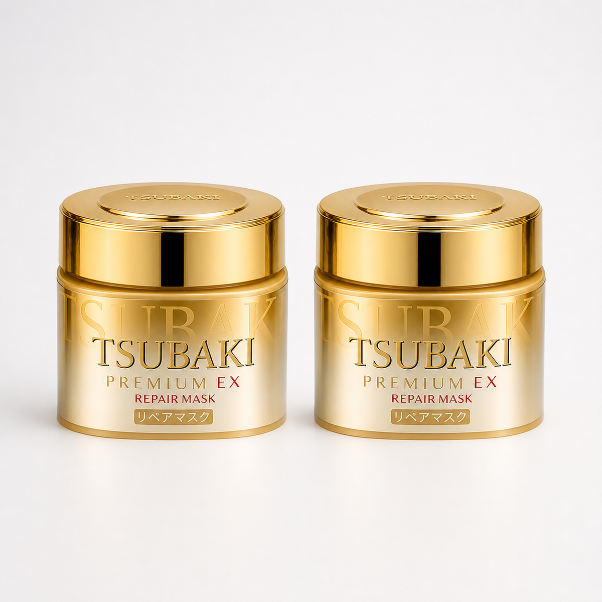 Tsubaki Premium EX Hair Mask 180g x2–0-Second Repair, Camellia Oil + Royal Jelly