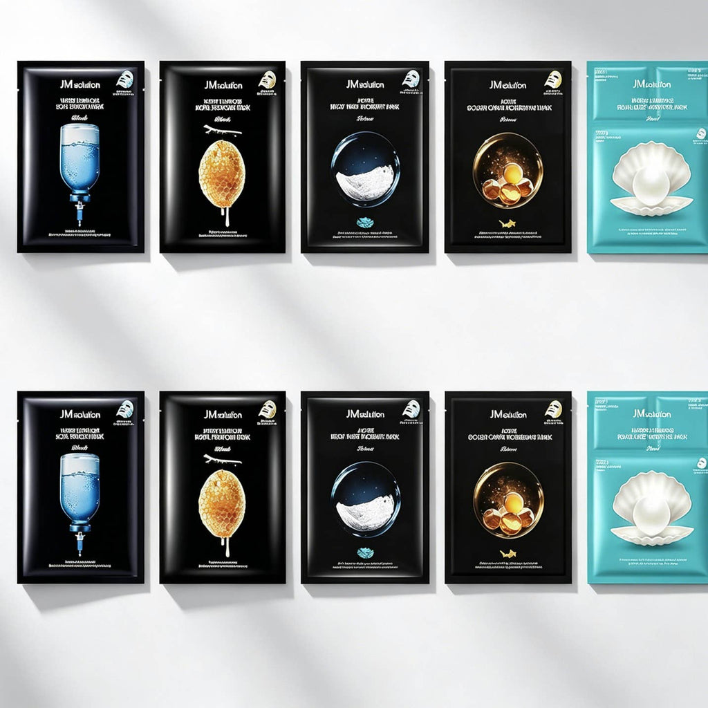 JMsolution 10 PCS Korean Face Mask Set 5 type Best-Selling facial Masks sheet