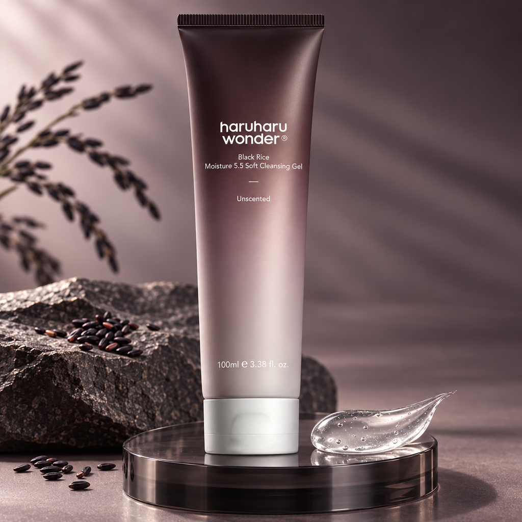 Haruharu Wonder AHA Cleanser Gel 100ml, black rice mild daily face wash