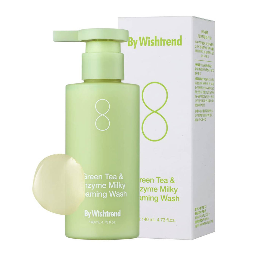 By Wishtrend Green Tea Enzyme Milky Wash 140ml, pore cleansing face wash