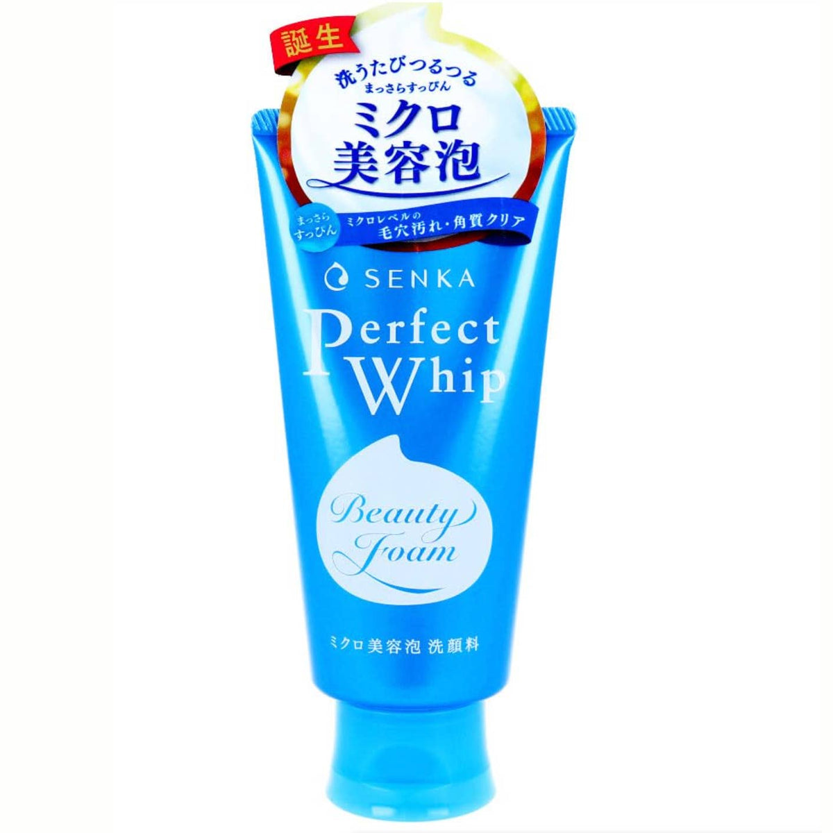 Senka Perfect Whip Face Wash 120g, Daily Hydrating Cleanser with Double Hyaluron