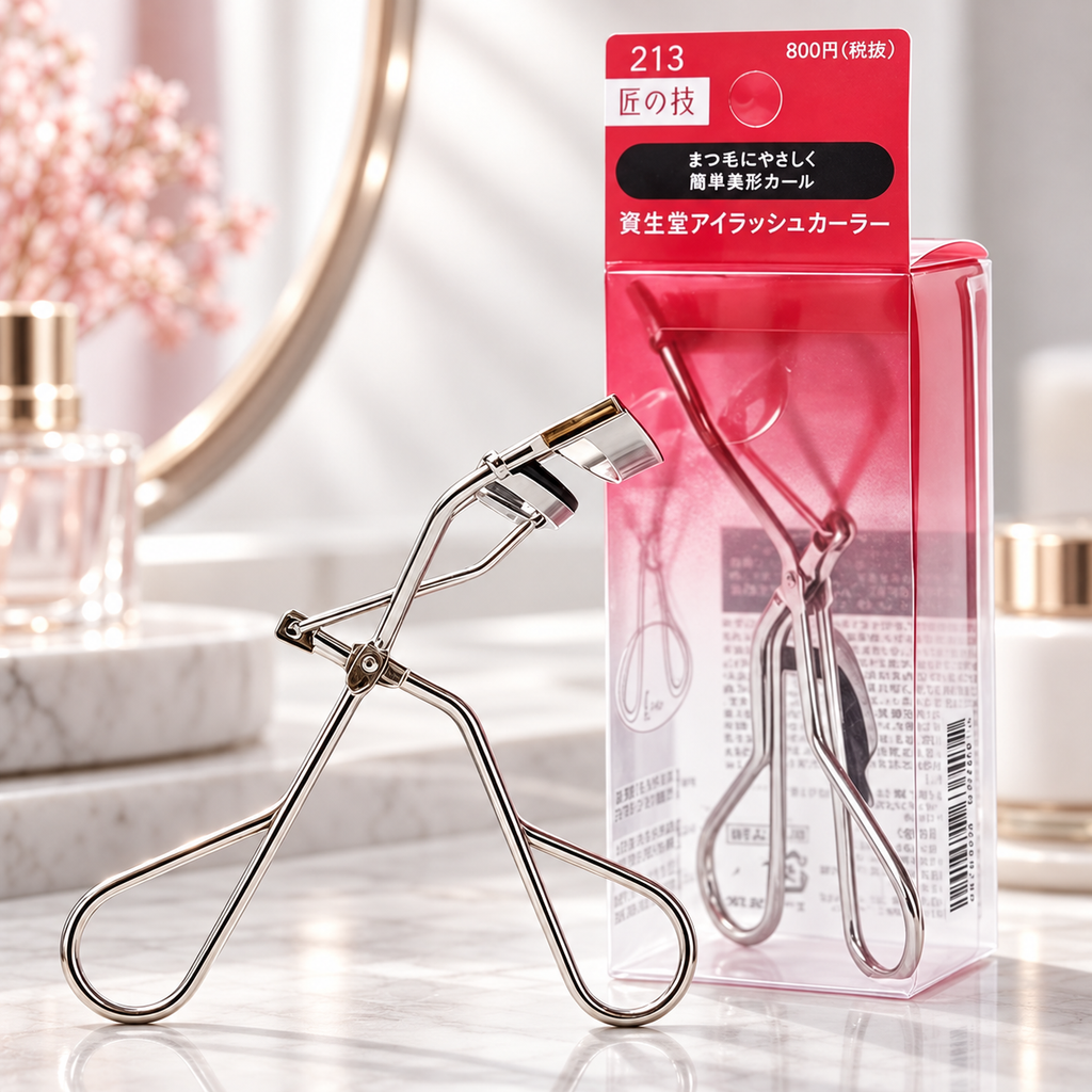 Shiseido 213 Eyelash Curler, ergonomic design with replacement pad included