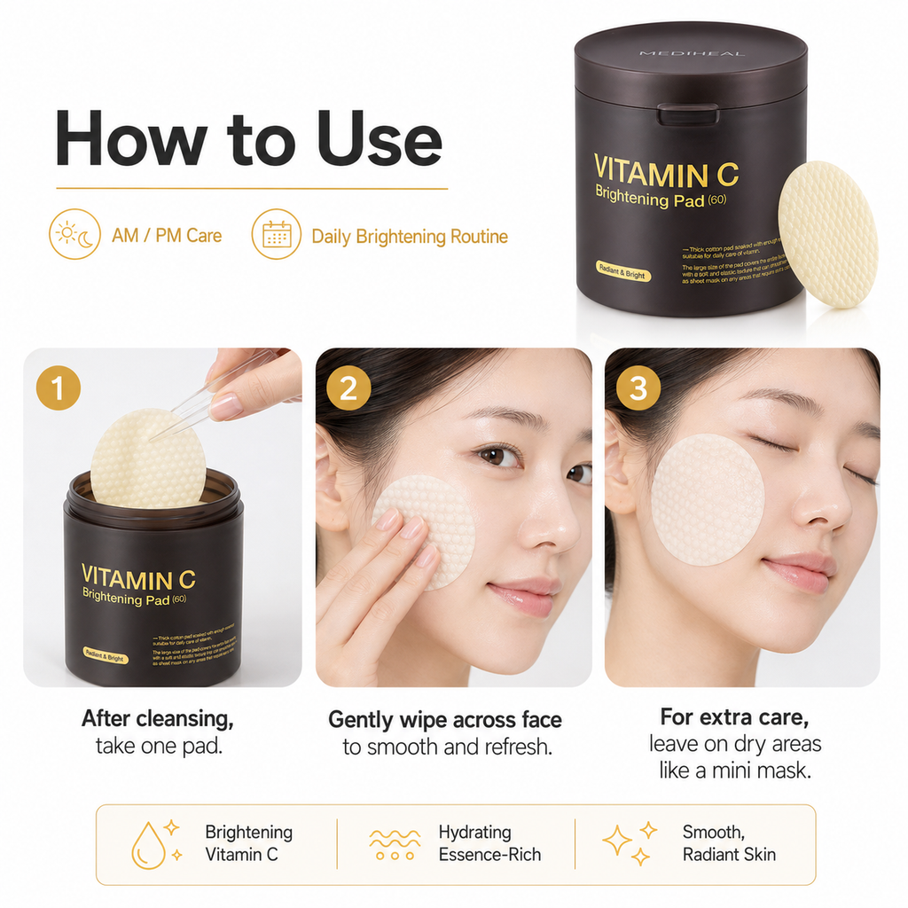 MEDIHEAL Vitamin C Brightening Pad – 60 Pads detail image