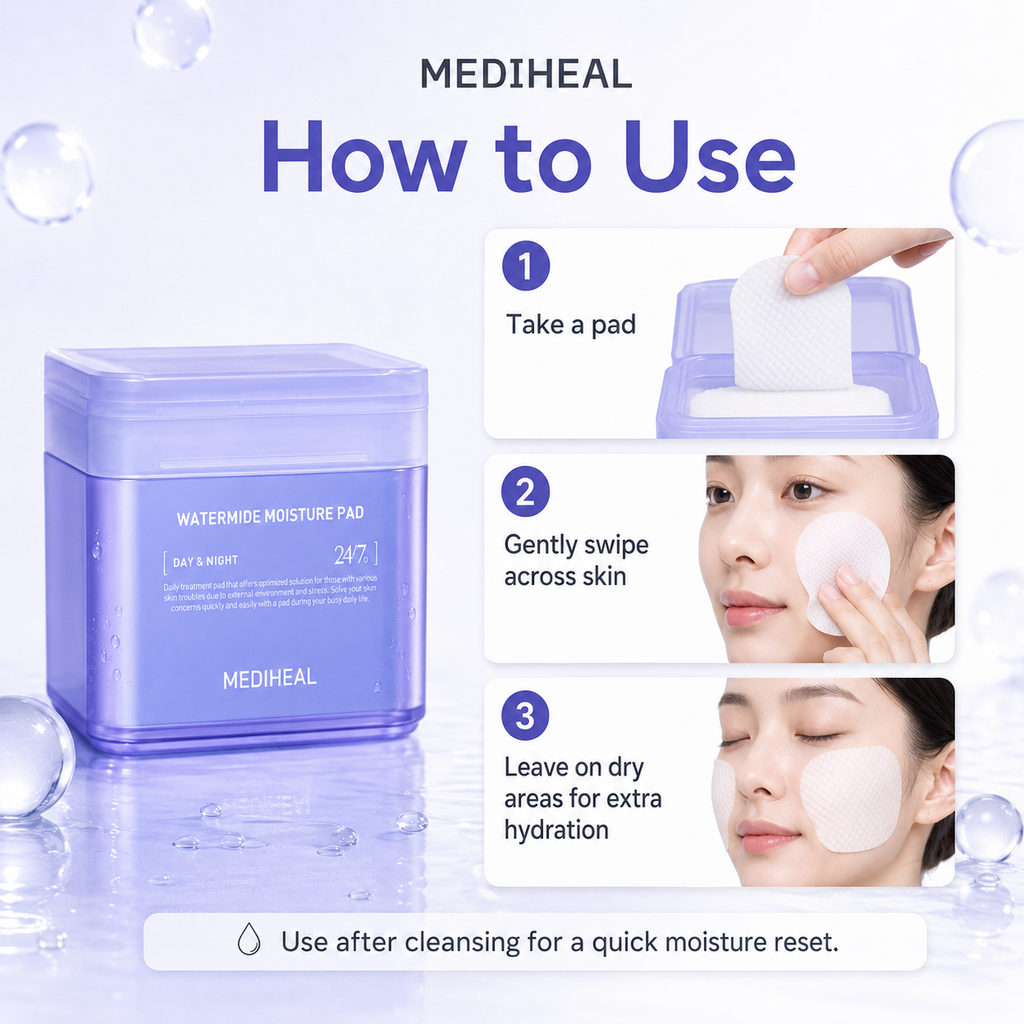 MEDIHEAL Watermide Moisture Pad – 100 Pads detail image