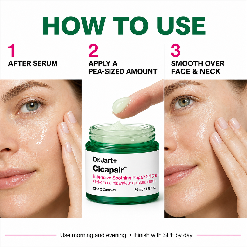 Dr. Jart+ Cicapair Gel Cream 50ml, green cap soothing repair moisturizer