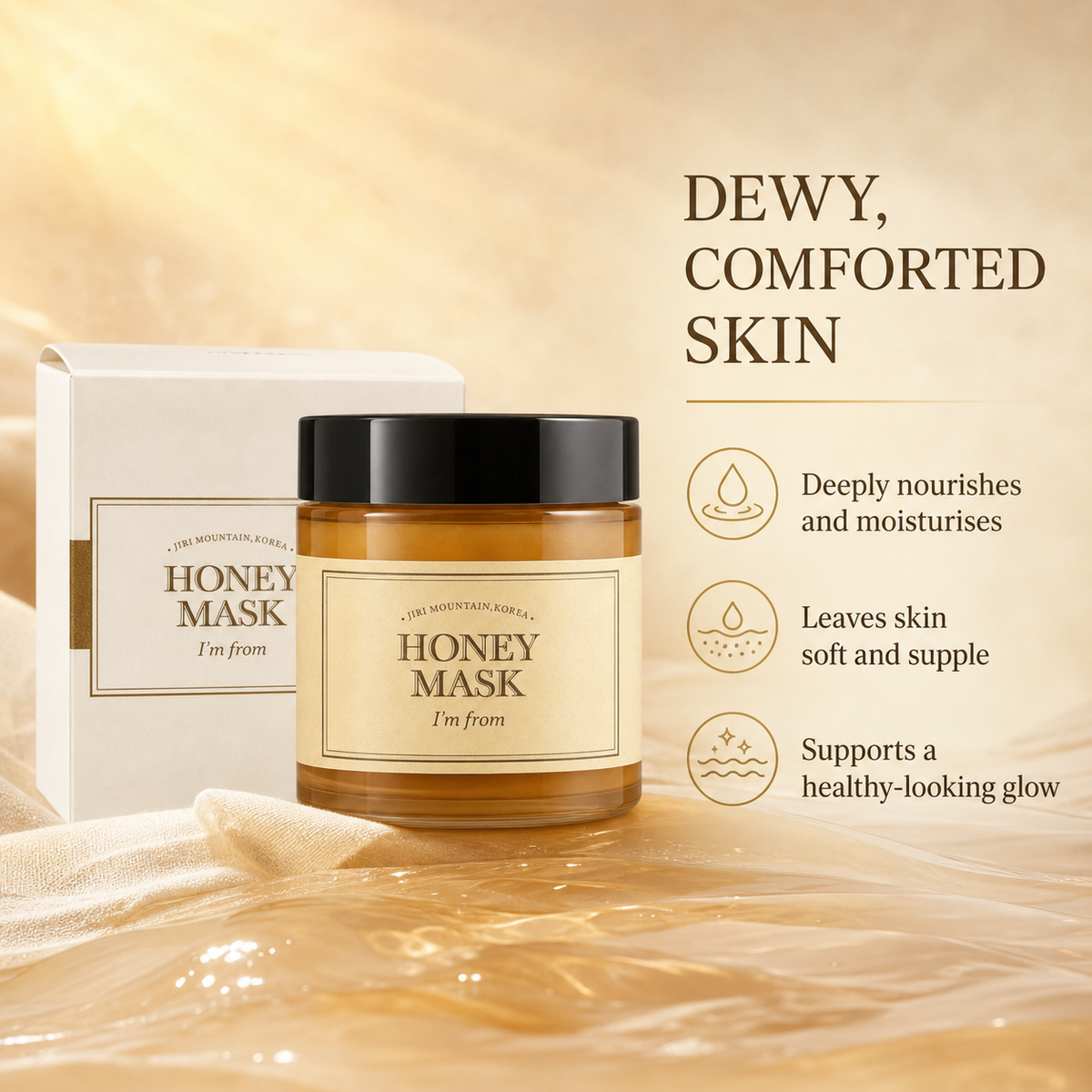 I'm From Honey Mask 120g, wash off moisturizing face mask for dry skin