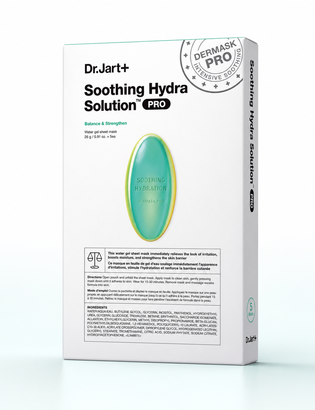 Dr.Jart Dermask PRO Soothing Mask 5 sheets, irritation relief moisture