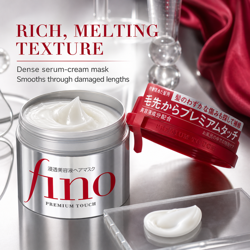 FINO Red Mask 230g – Japan Deep Nourish Treatment for Weak Hair, Soft & Detangle