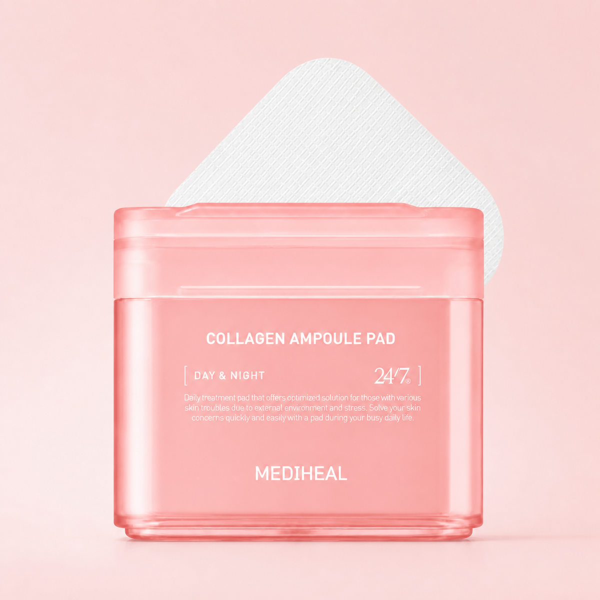 Mediheal Collagen Boost Pad 100pcs, pink firming essence toner sheets