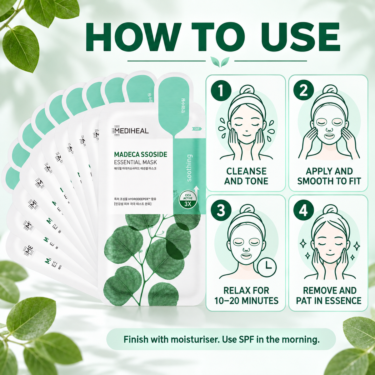 MEDIHEAL Madecassoside  Essential Mask — 10 Sheets
