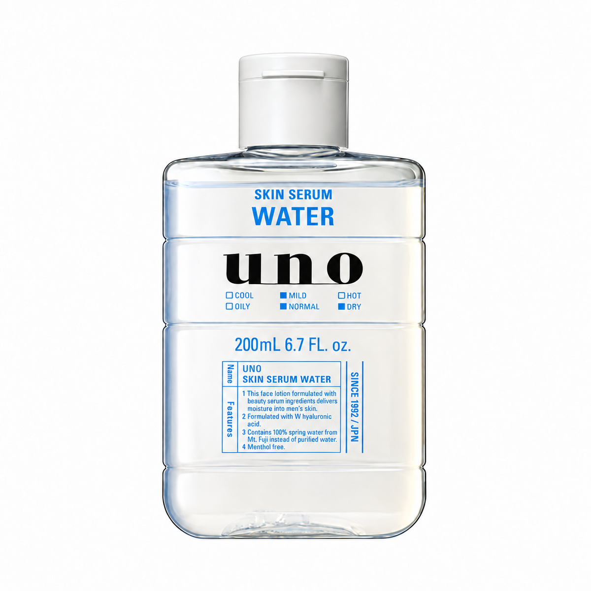 UNO Skin Serum Water Moisturising Toner 200ml