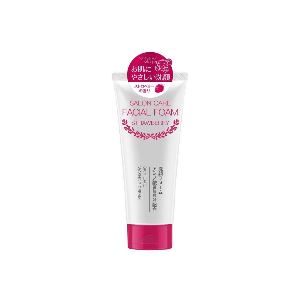 Kumano Yushi Horse Oil Strawberry Amino Acid Face Wash 130g