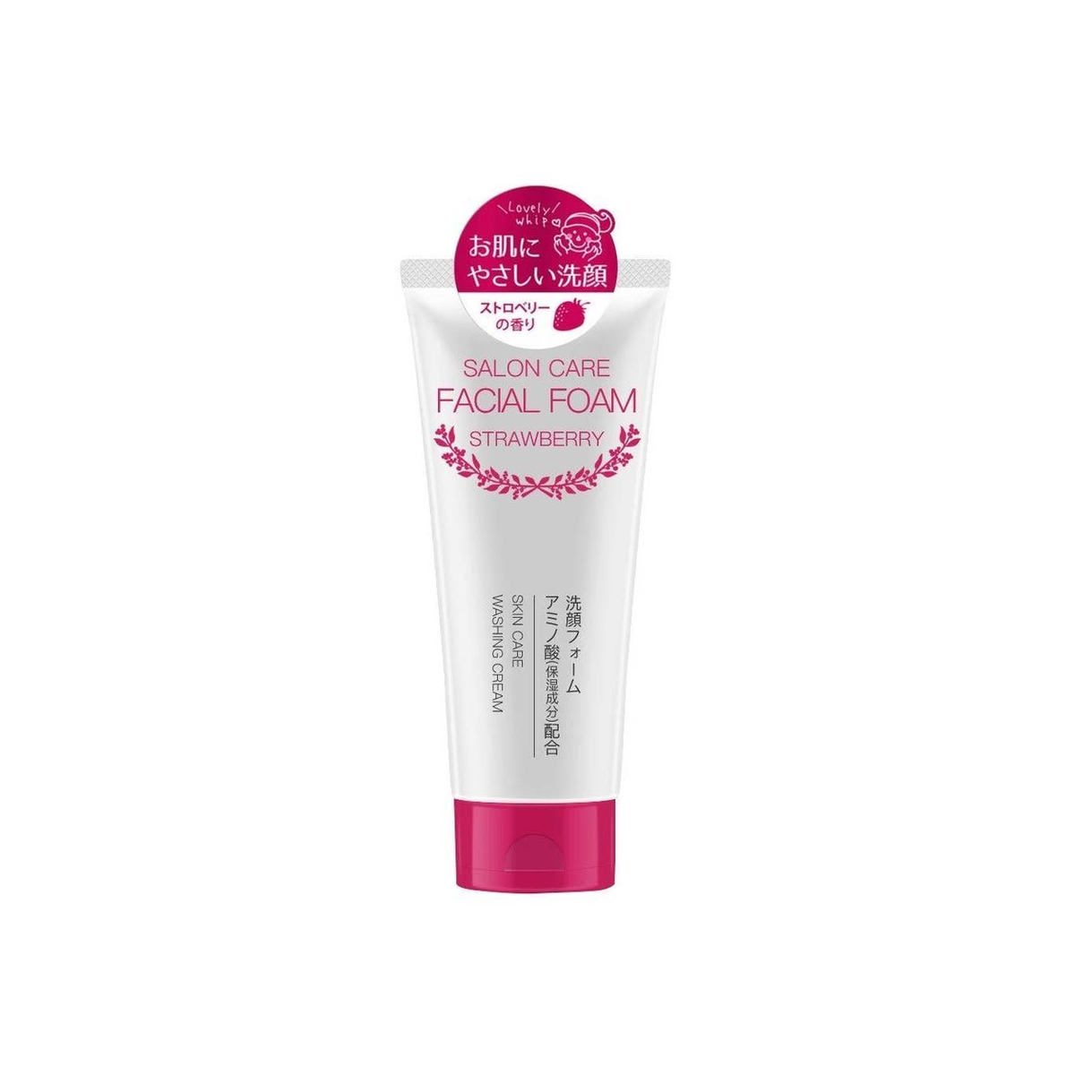 Kumano Yushi Horse Oil Strawberry Amino Acid Face Wash 130g