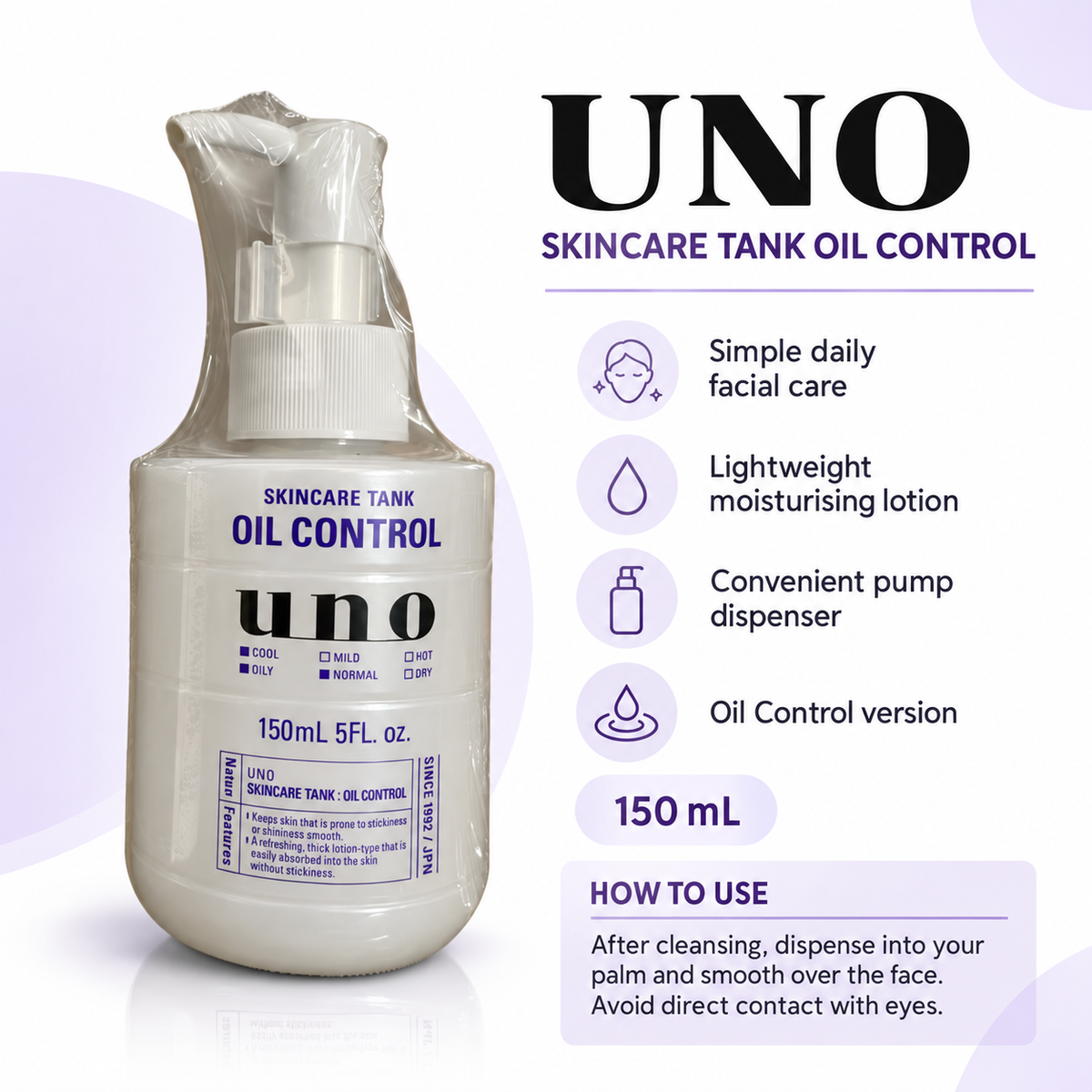 UNO Skincare Tank Oil Control 150ml