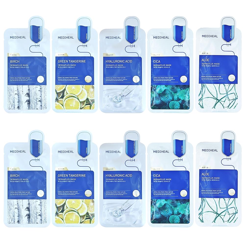 Mediheal Essence Mask Variety Set 10ct, assortment pack for all skin types