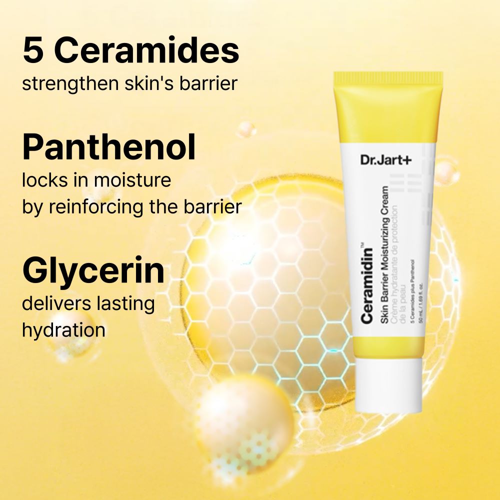 Dr.Jart+ Ceramidin Cream 50ml – Restores Dry Skin, Strengthens Barrier