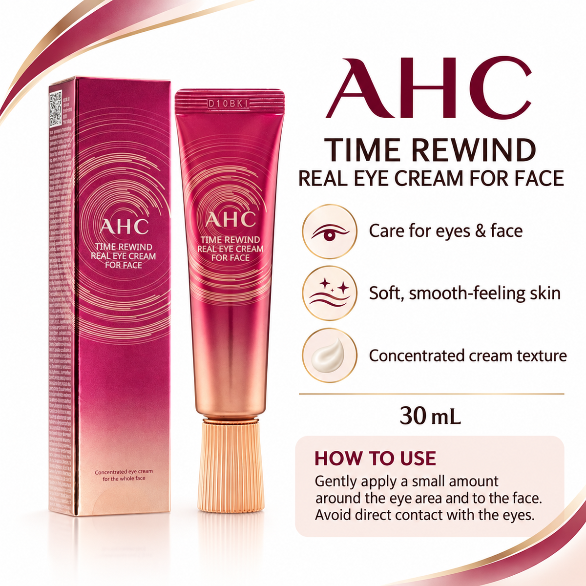 AHC Time Rewind Real Eye Cream for Face 30ml